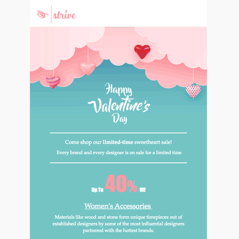 Valentine's Day Simple Marketing Email Template